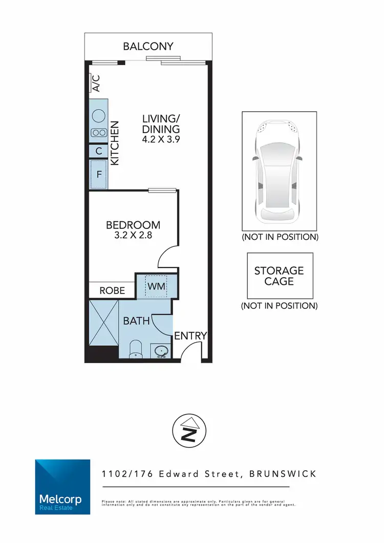 Floorplan of Homely apartment listing, 1102/176 Edward Street, Brunswick East VIC 3057