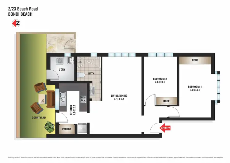 Floorplan of Homely apartment listing, 2/23 Beach Road, Bondi Beach NSW 2026