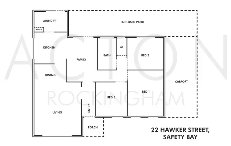 Floorplan of Homely house listing, 22 Hawker Street, Safety Bay WA 6169