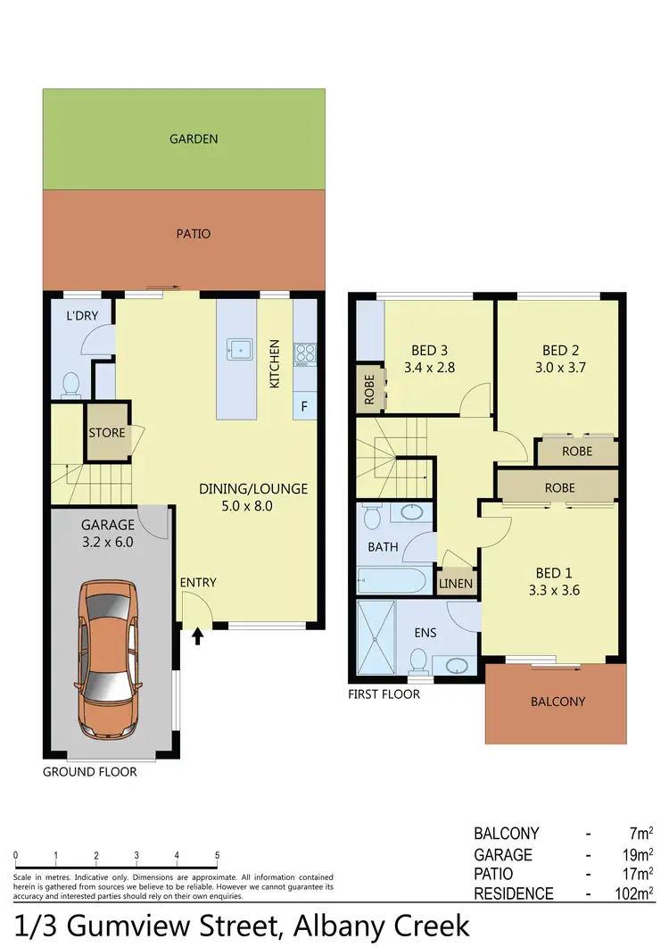 Floorplan of Homely townhouse listing, 13 1 GUMVIEW STREET, Albany Creek QLD 4035