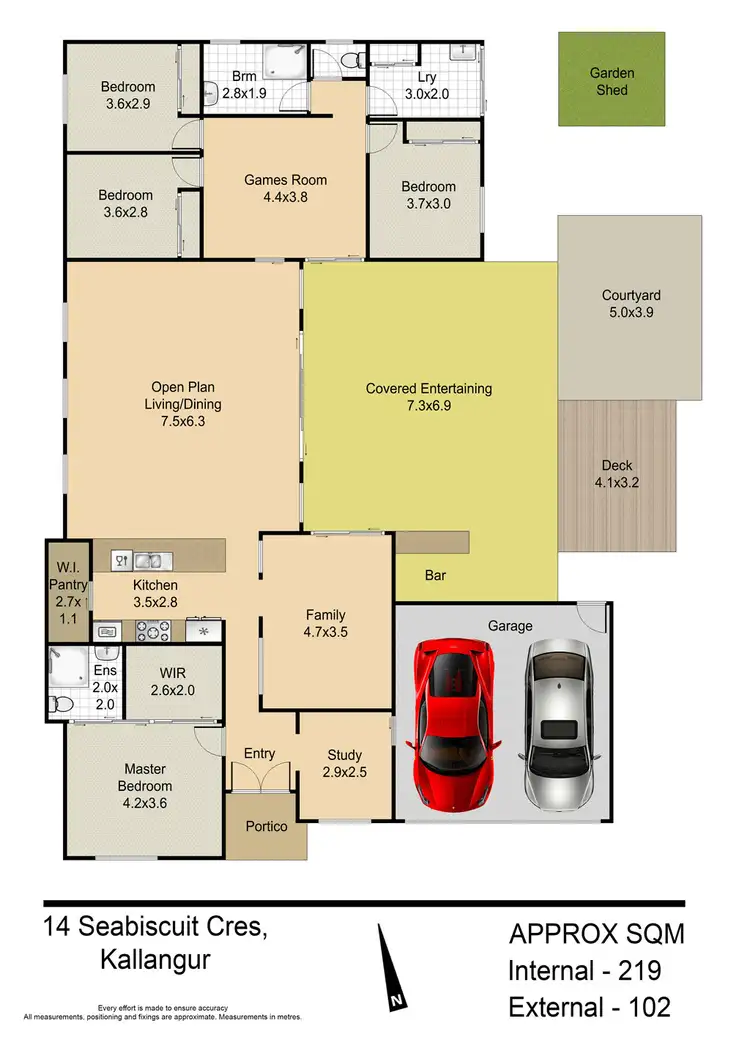 Floorplan of Homely house listing, 14 Seabiscuit Crescent, Kallangur QLD 4503