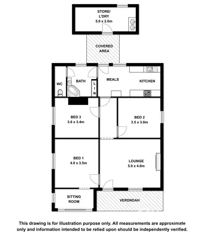 Floorplan of Homely house listing, 41 Freeling Street, Naracoorte SA 5271