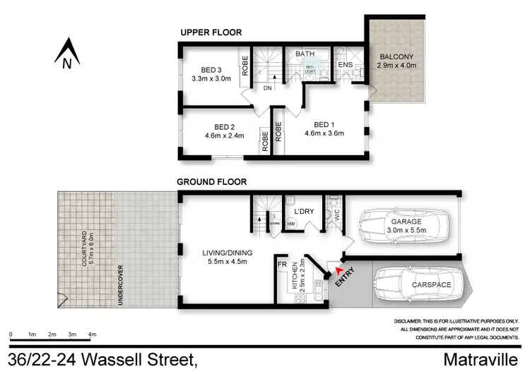 Floorplan of Homely townhouse listing, 36/22-24 Wassell Street, Matraville NSW 2036