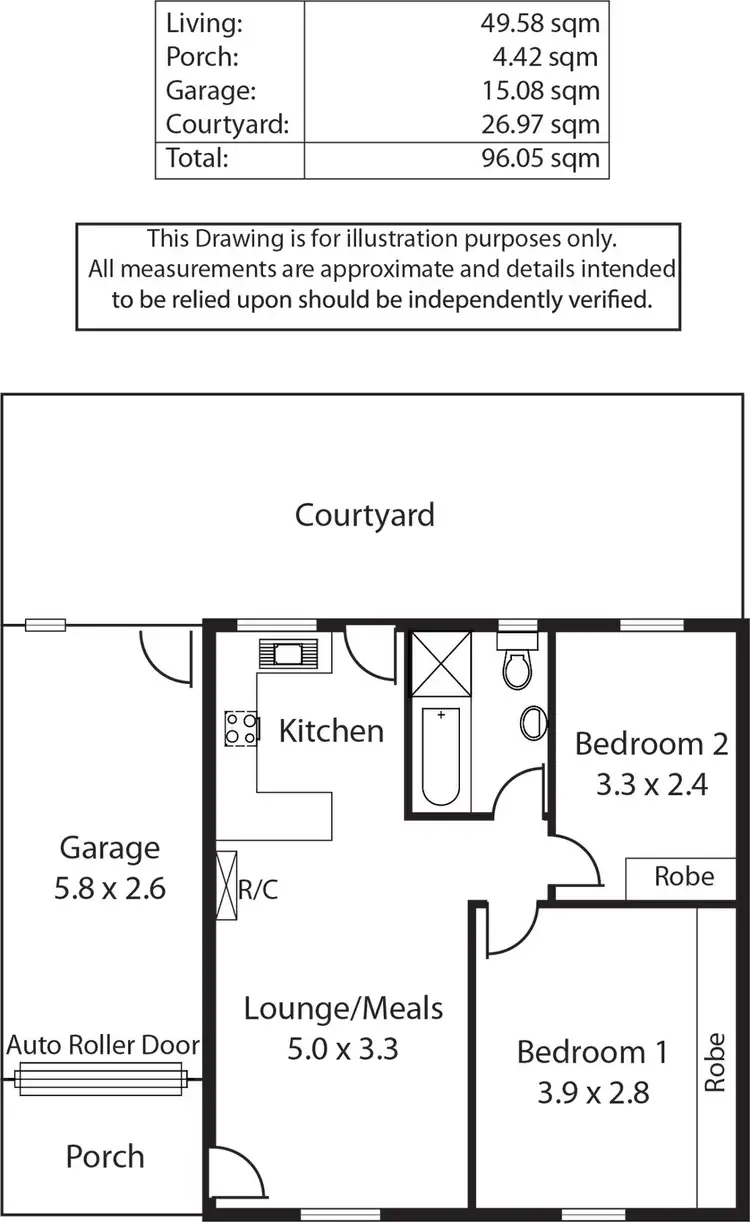 Floorplan of Homely unit listing, 4/42-44 Bath Street, Glenelg South SA 5045