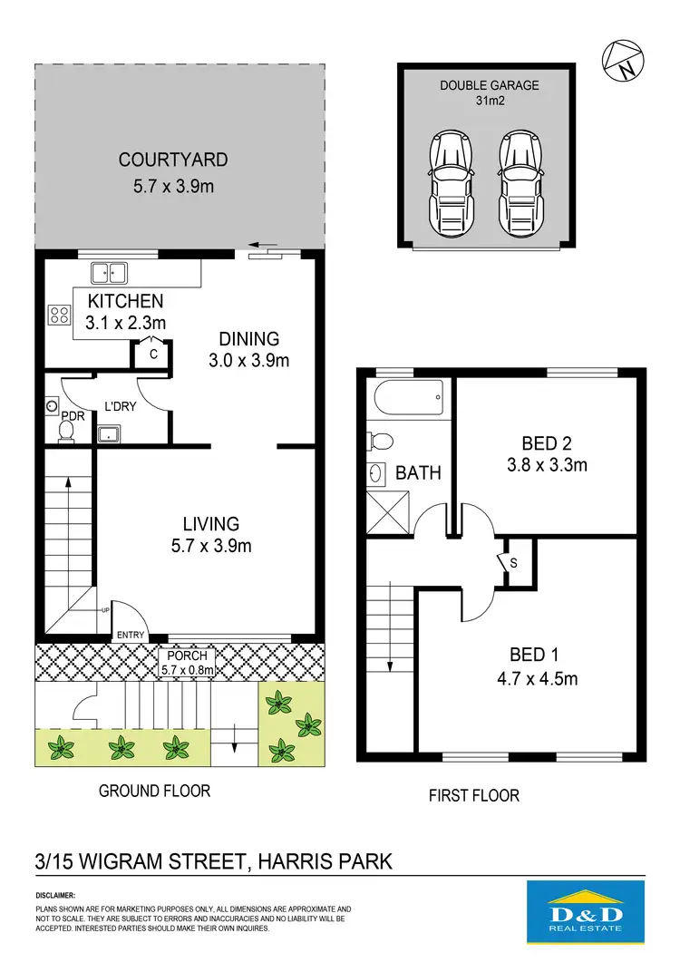 Floorplan of Homely townhouse listing, 15 Wigram Street, Harris Park NSW 2150
