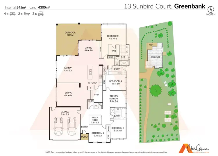 Floorplan of Homely house listing, 13-15 Sunbird Ct, Greenbank QLD 4124