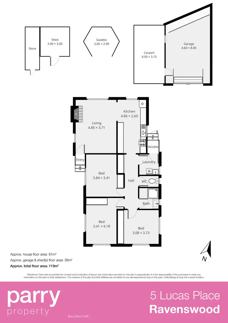 Floorplan of Homely house listing, 5 Lucas Place, Ravenswood TAS 7250