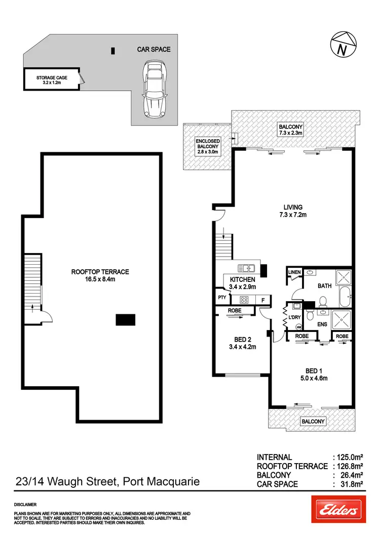 Floorplan of Homely unit listing, 23/14-16 Waugh Street, Port Macquarie NSW 2444