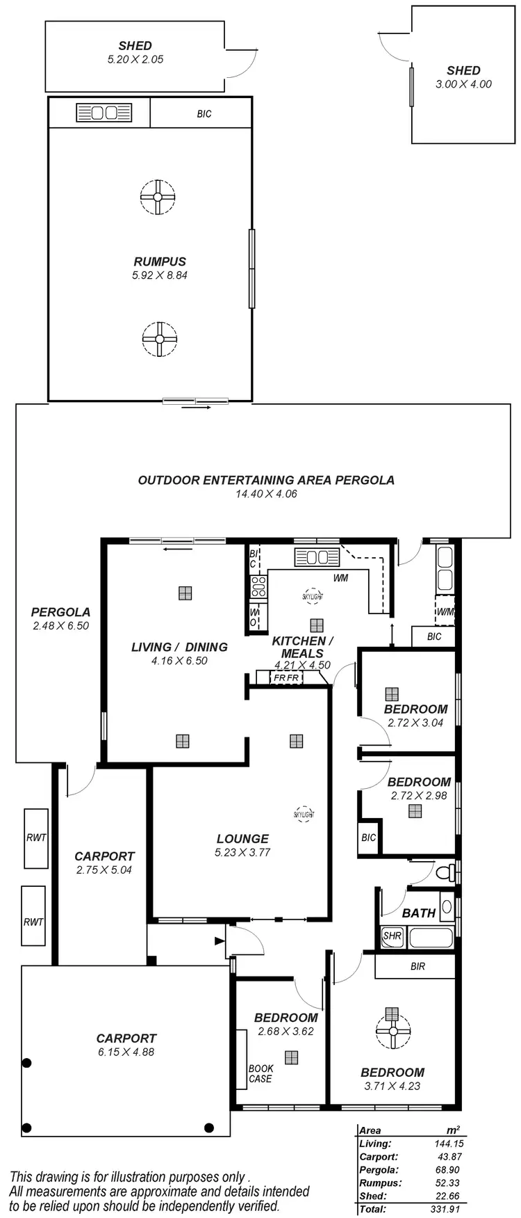Floorplan of Homely house listing, 4 Willow Court, Fulham Gardens SA 5024