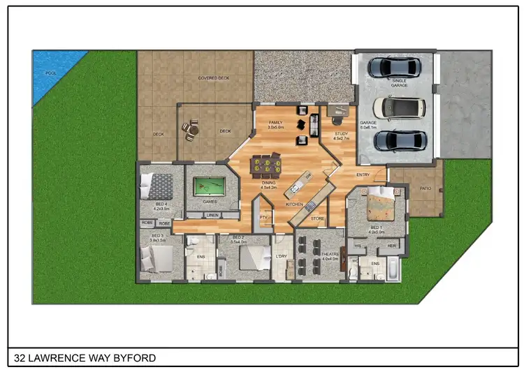 Floorplan of Homely house listing, 32 Lawrence Way, Byford WA 6122