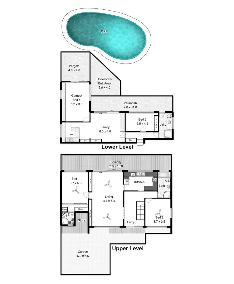 Floorplan of Homely house listing, 44 Grand View Drive, Seacombe Heights SA 5047