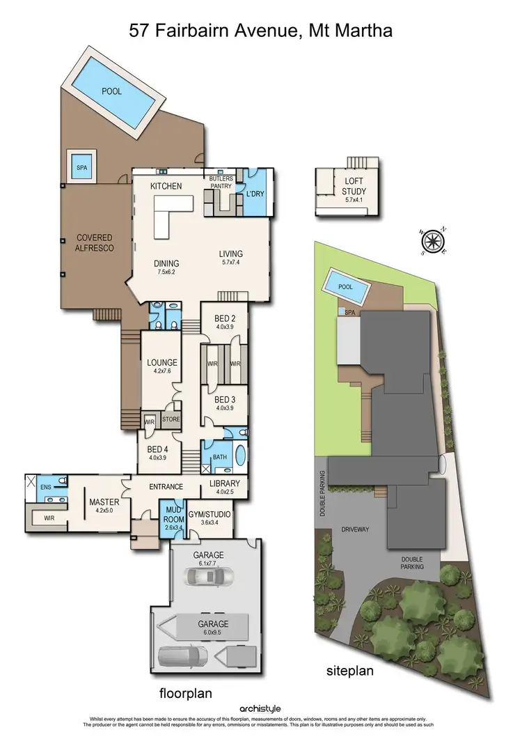 Floorplan of Homely house listing, 57 Fairbairn Avenue, Mount Martha VIC 3934