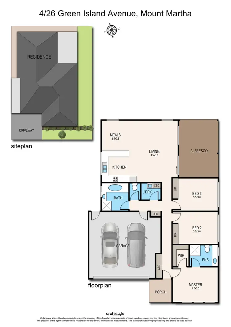 Floorplan of Homely unit listing, 4/26 Green Island Avenue, Mount Martha VIC 3934