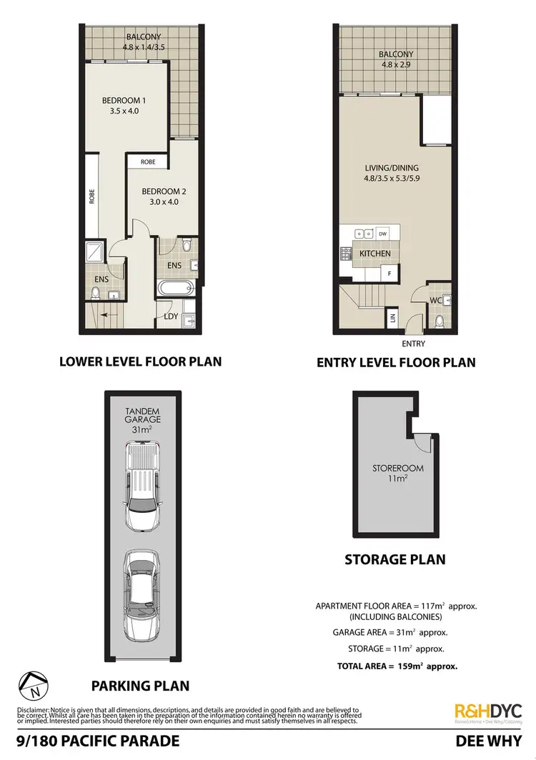 Floorplan of Homely unit listing, 9/180 Pacific Parade, Dee Why NSW 2099