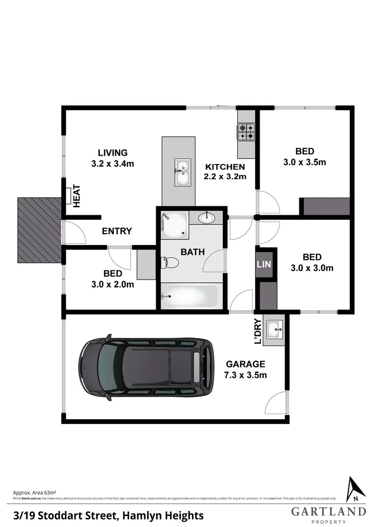Floorplan of Homely unit listing, 3 / 19 Stoddart Street, Hamlyn Heights VIC 3215