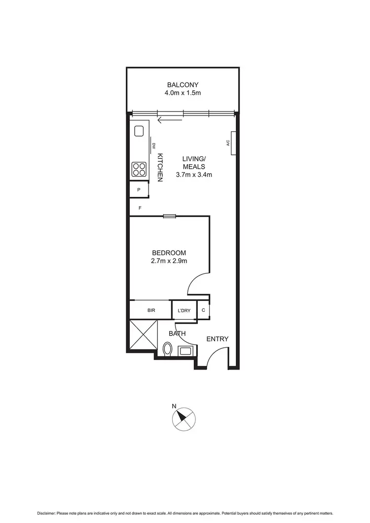 Floorplan of Homely apartment listing, 409/52 Park Street, South Melbourne VIC 3205