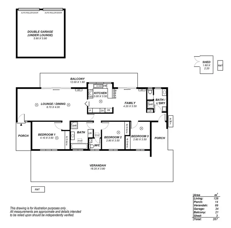 Floorplan of Homely house listing, 2 Camelot Crescent, Seacombe Heights SA 5047