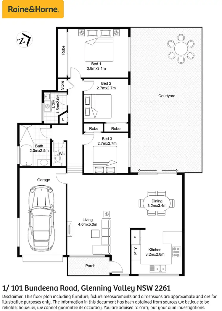 Floorplan of Homely unit listing, 1/101 Bundeena Road, Glenning Valley NSW 2261