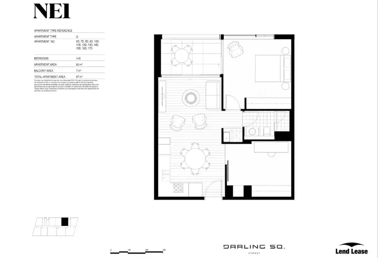 Floorplan of Homely apartment listing, NE1 Darling Drive, Darling Harbour NSW 2000