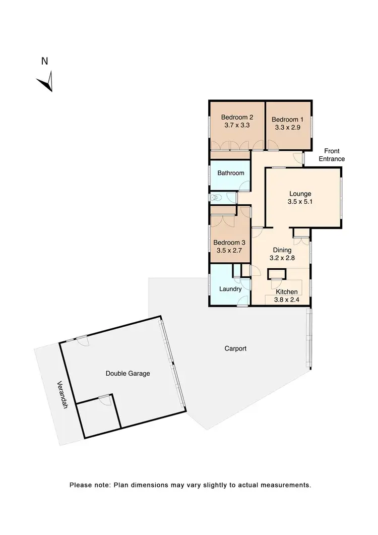 Floorplan of Homely house listing, 5 Rolf Court, Wendouree VIC 3355