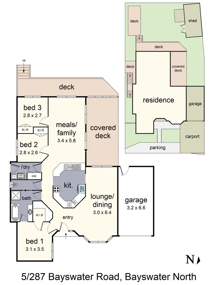 Floorplan of Homely unit listing, 5/287 Bayswater Road, Bayswater North VIC 3153