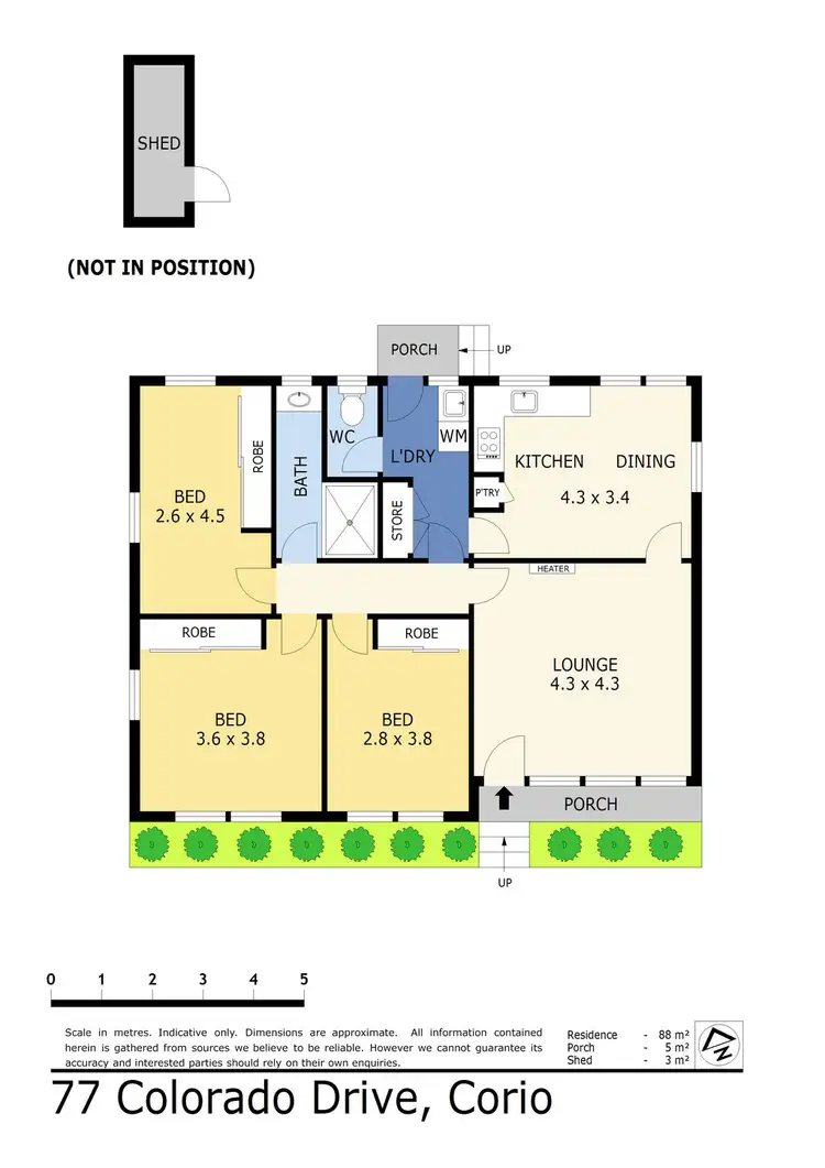 Floorplan of Homely house listing, 77 Colorado Drive, Corio VIC 3214