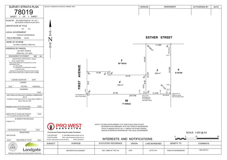 Floorplan of Homely land listing, 140 First Avenue, Eden Hill WA 6054