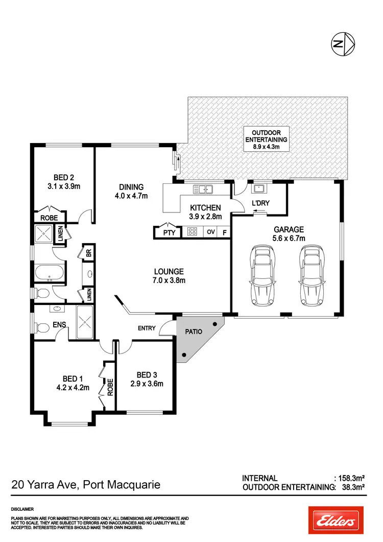 Floorplan of Homely house listing, 20 Yarra Avenue, Port Macquarie NSW 2444