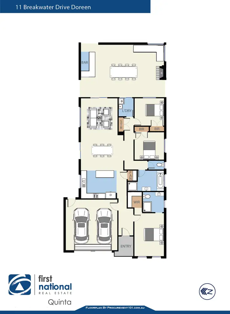 Floorplan of Homely house listing, 11 Breakwater Drive, Doreen VIC 3754