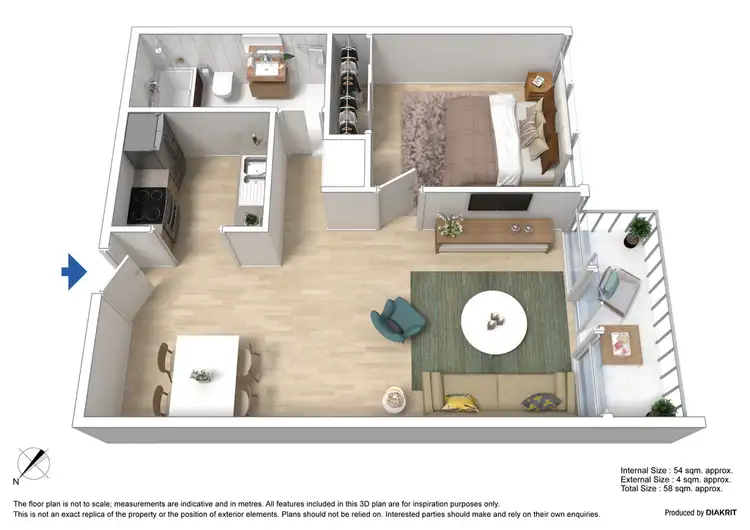 Floorplan of Homely apartment listing, 189/88 Kavanagh Street, Southbank VIC 3006