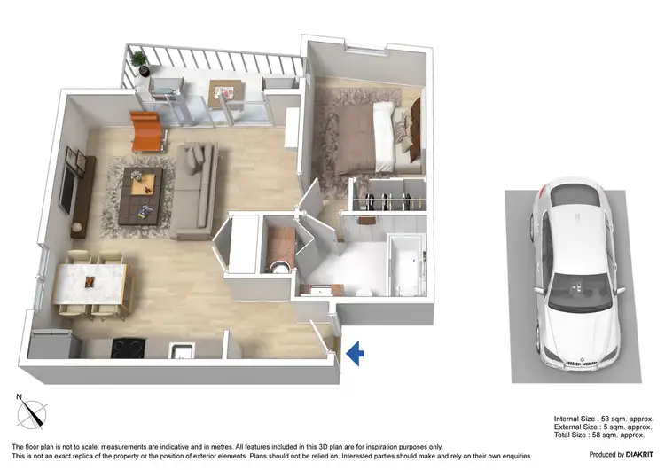 Floorplan of Homely apartment listing, 306/105 Nott Street, Port Melbourne VIC 3207