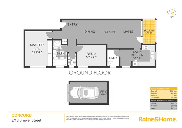 Floorplan of Homely apartment listing, 3/13 Brewer Street, Concord NSW 2137