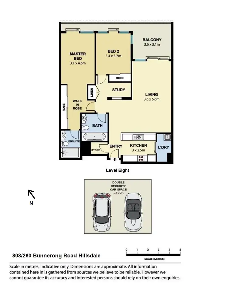 Floorplan of Homely apartment listing, 808/260 Bunnerong road, Hillsdale NSW 2036