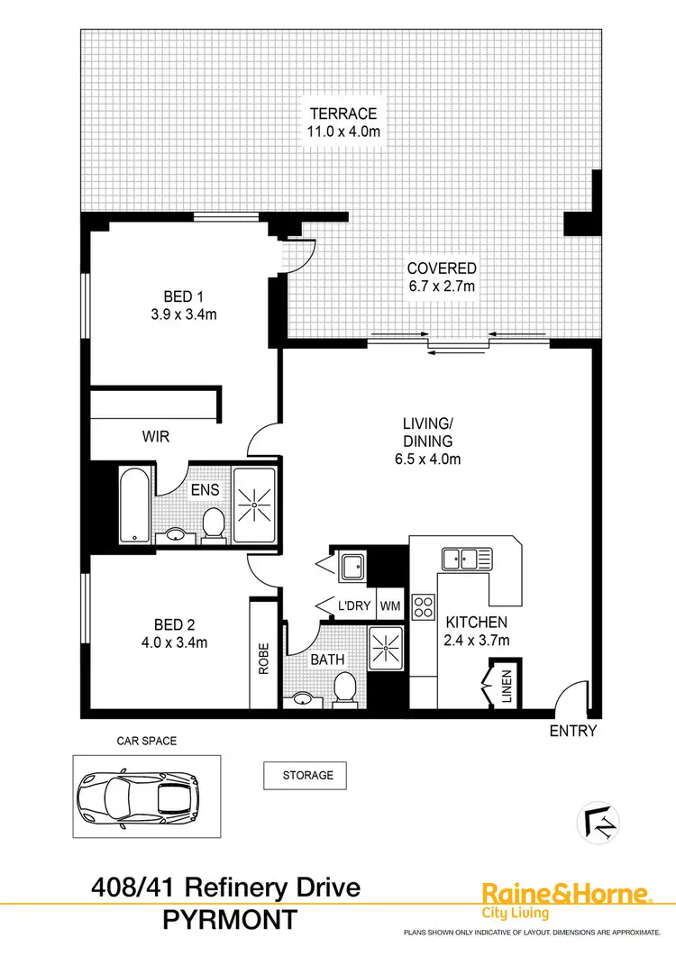 Floorplan of Homely apartment listing, 408/41 Refinery Drive, Pyrmont NSW 2009