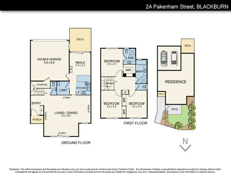 Floorplan of Homely townhouse listing, 2A Pakenham Street, Blackburn VIC 3130