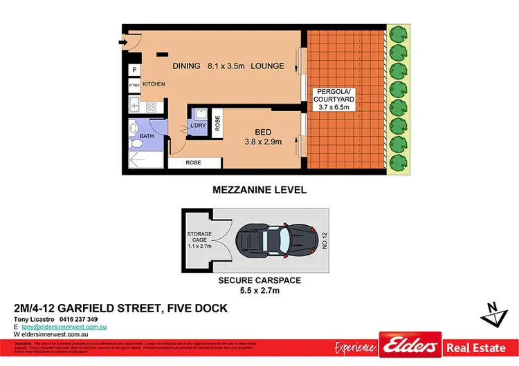 Floorplan of Homely unit listing, 2M/4-12 Garfield Street, Five Dock NSW 2046
