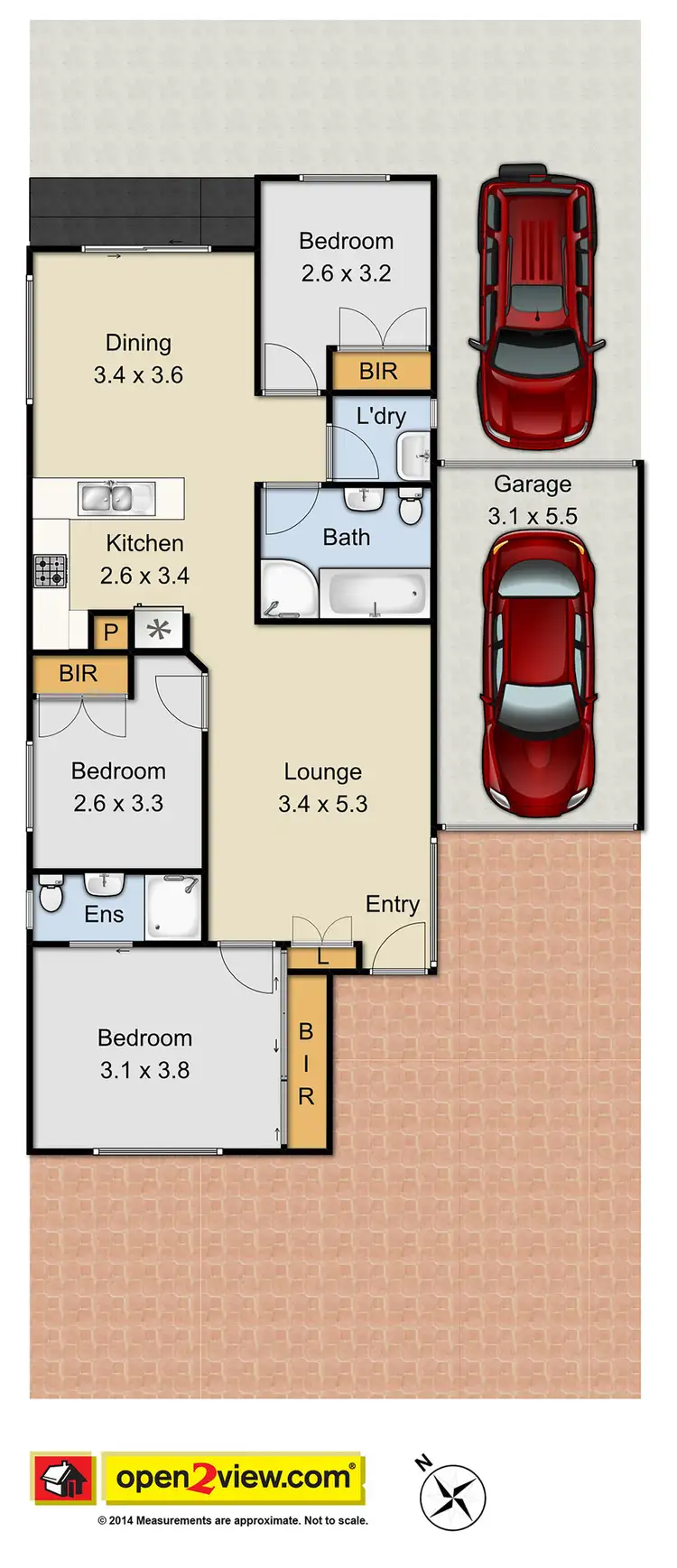 Floorplan of Homely townhouse listing, 7/4-5 Rice Place, Oxley Park NSW 2760