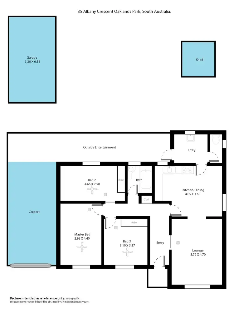Floorplan of Homely house listing, 35 Albany Crescent, Oaklands Park SA 5046