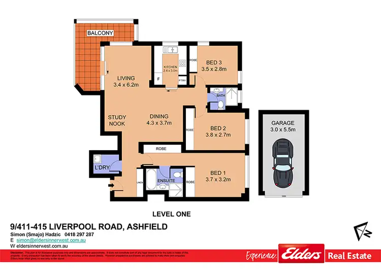Floorplan of Homely unit listing, 9/411 Liverpool Road, Ashfield NSW 2131