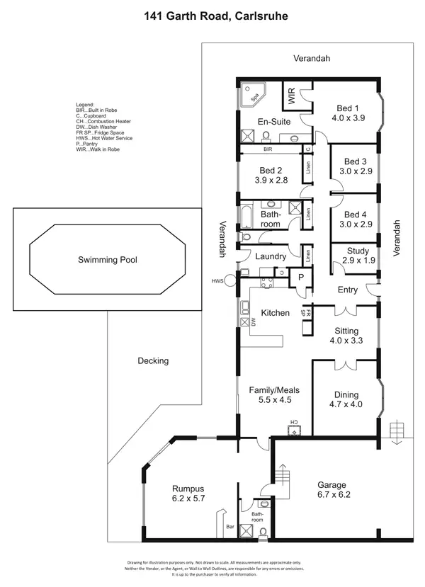 Floorplan of Homely house listing, 141 Garth Road, Carlsruhe VIC 3442
