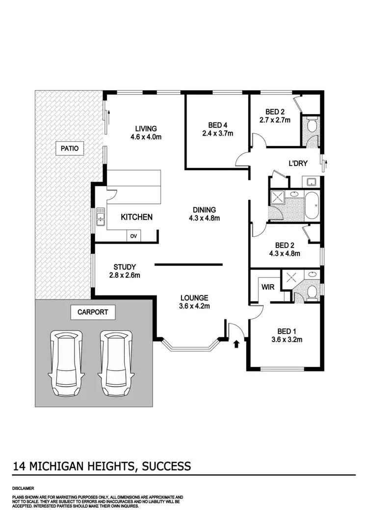 Floorplan of Homely house listing, 14 Michigan Heights, Success WA 6164