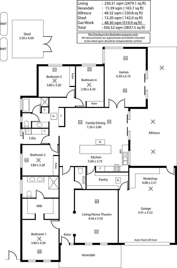 Floorplan of Homely house listing, 10 Highgrove Court, Andrews Farm SA 5114