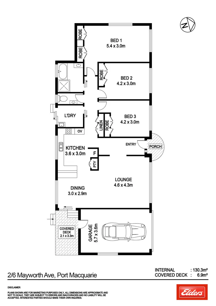 Floorplan of Homely villa listing, 2/6 Mayworth Avenue, Port Macquarie NSW 2444