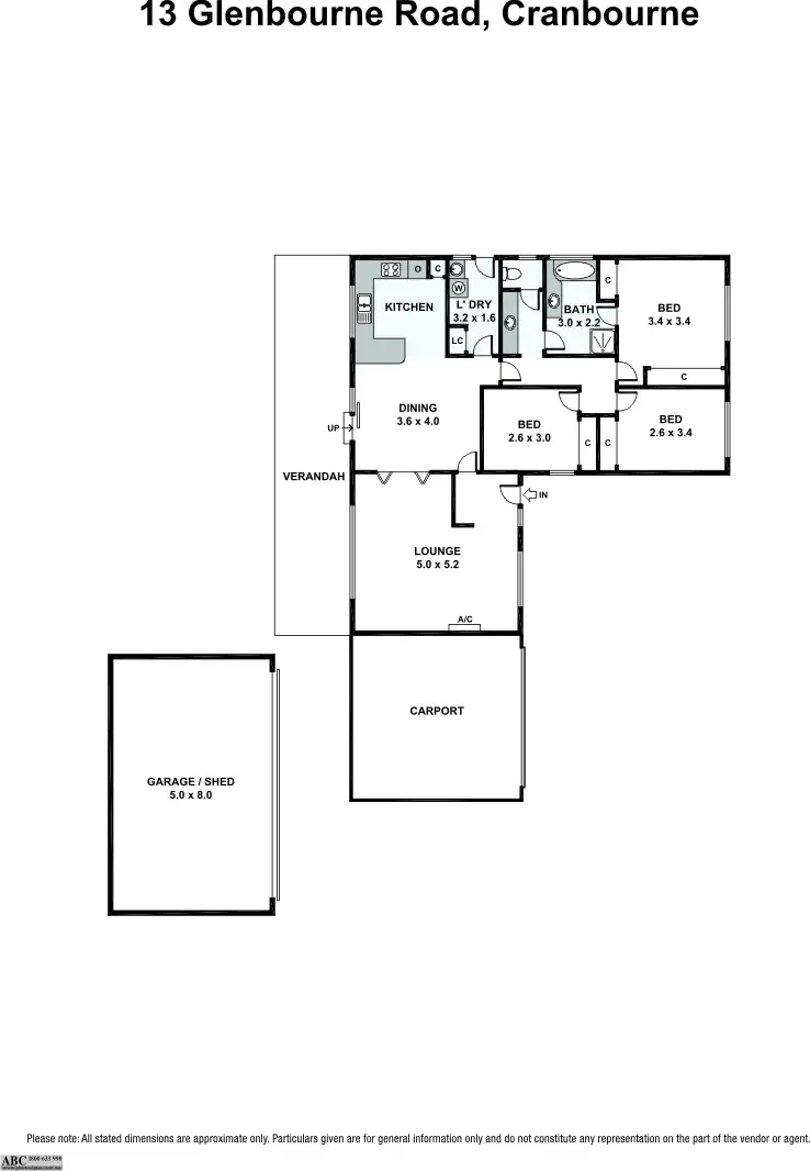 Floorplan of Homely house listing, 13 Glenbourne Road, Cranbourne VIC 3977