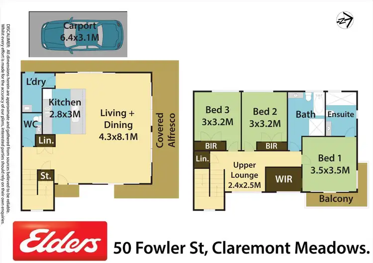 Floorplan of Homely townhouse listing, 50 Fowler Street, Claremont Meadows NSW 2747