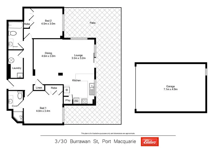 Floorplan of Homely unit listing, 3/30 Burrawan Street, Port Macquarie NSW 2444