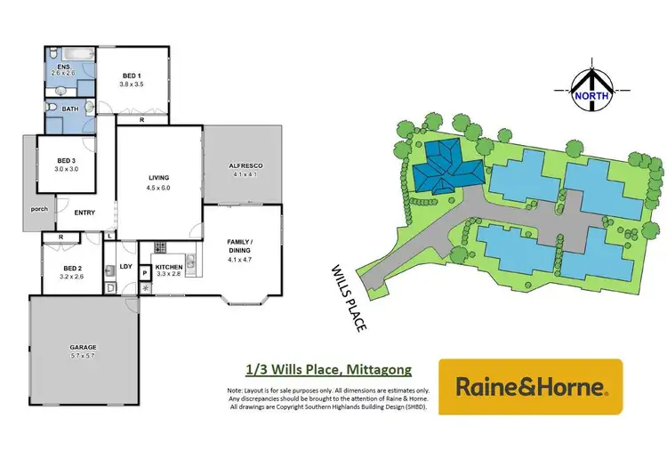 Floorplan of Homely townhouse listing, 1/3 Wills Place, Mittagong NSW 2575