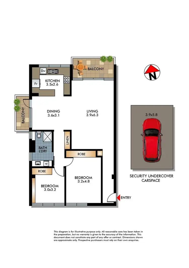 Floorplan of Homely apartment listing, 40/11 Yarranabbe Road, Darling Point NSW 2027
