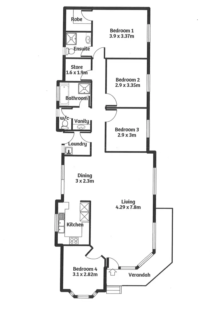 Floorplan of Homely house listing, 5 Malvina Street, Caloote SA 5254