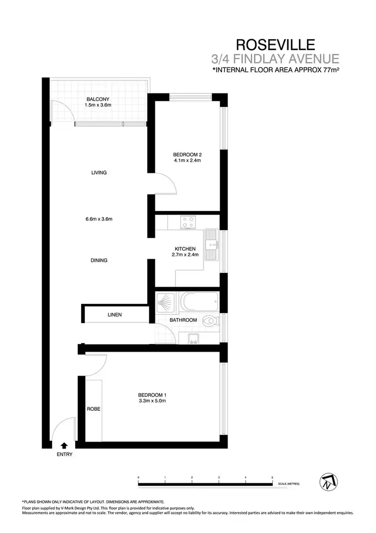 Floorplan of Homely apartment listing, 3/4 Findlay Avenue, Roseville NSW 2069